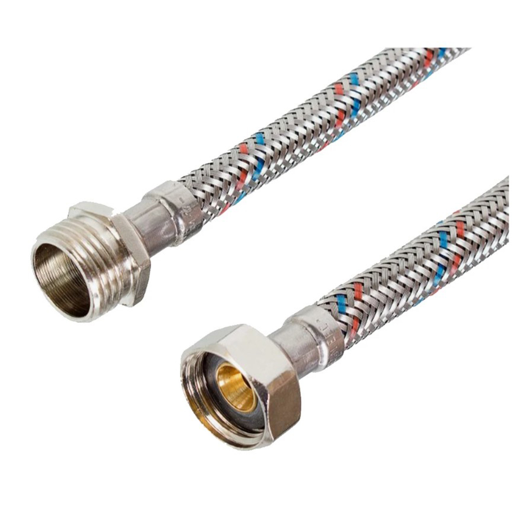 картинка 67-0-038 Подводка гибкая для воды г/ш, 1/2" 120см																																					 от базы строительно-отделочных материалов